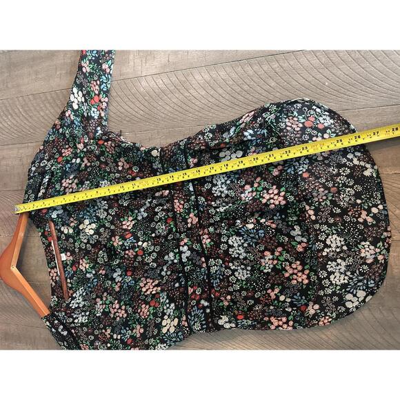 Veronica Beard 100% Silk Ripley Ruched Floral Blouse - Picture 12 of 15